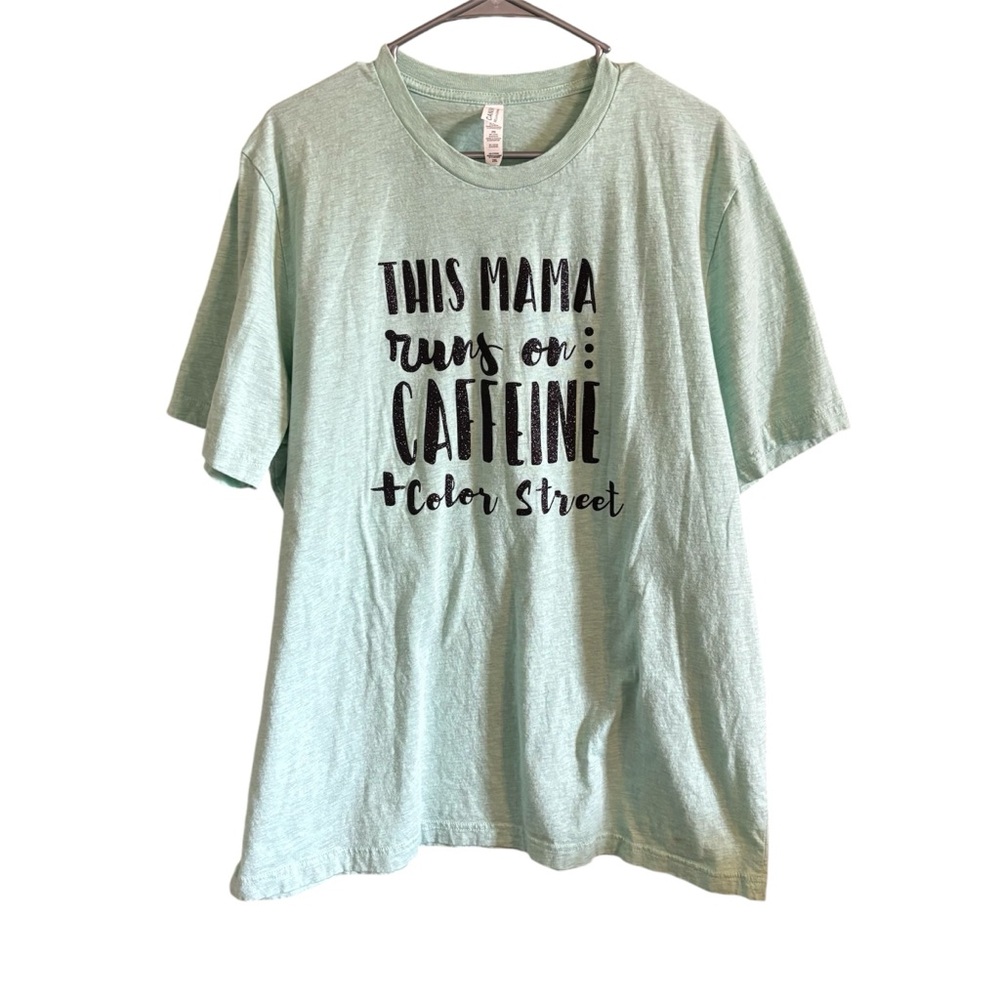 Caffeine & Color Street Tee 2X EUC